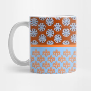 Japanese Geometric Classic Motif Patchwork Pattern Orange Mug